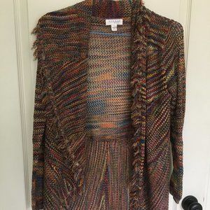Rainbow loose stitch cardigan large